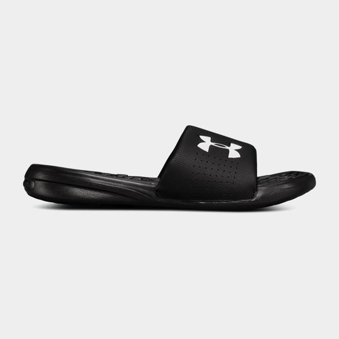 Under Armour Playmaker Fixed Strap - Panske Šľapky - Čierne/Biele